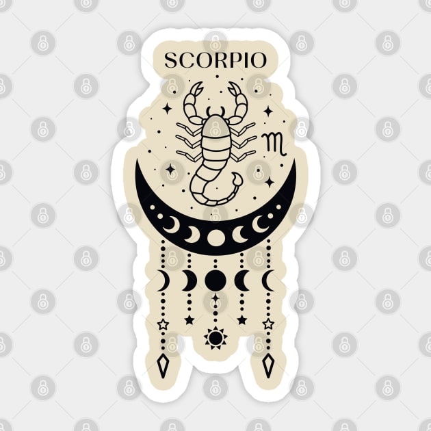 Scorpio star sign; zodiac; horoscope; star sign; astrology; birthday; gift; Scorpio symbol Sticker by Be my good time